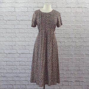 Vintage 90s Floral Midi Dress 8